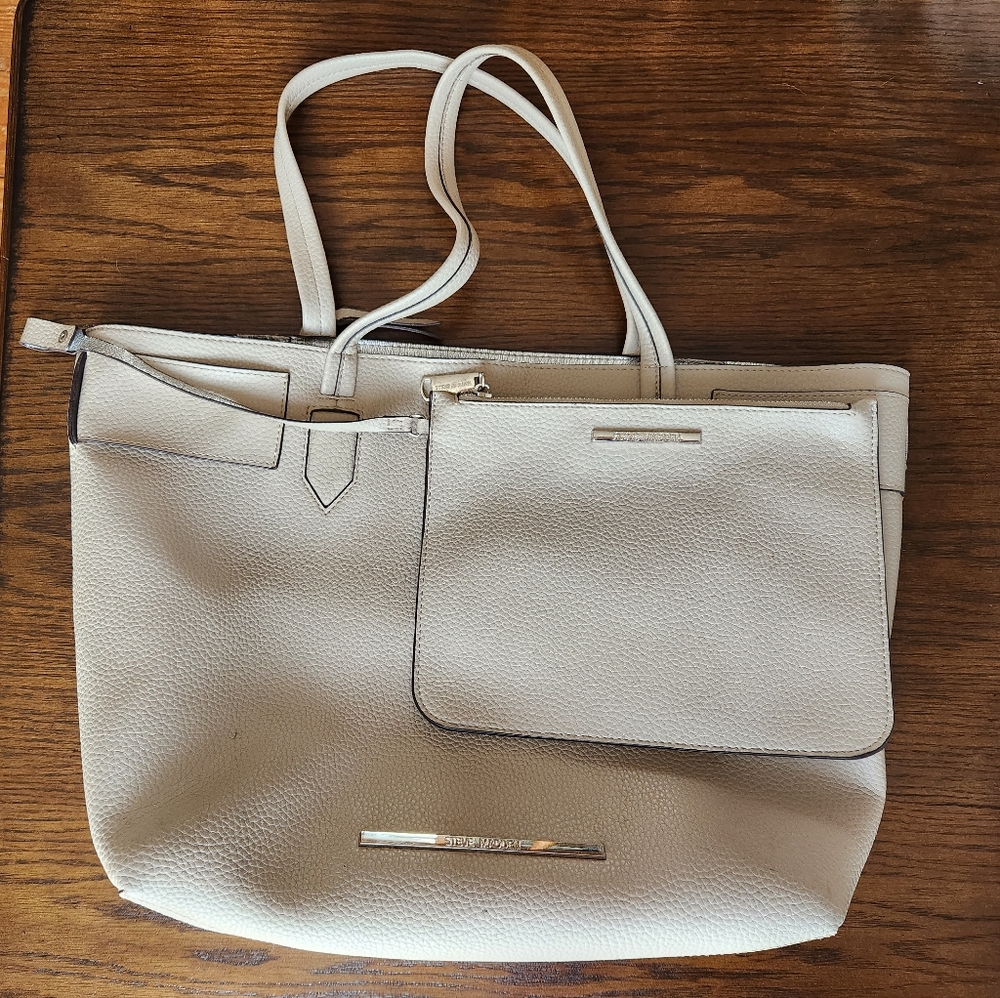 Steve Madden Cream Tote Purse